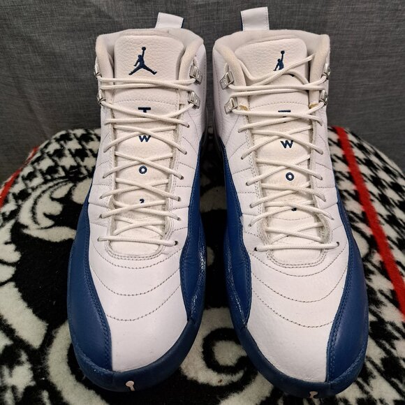 Size 13 Men Nike Air Jordan 12 Retro French Blue White Leather 2015 - Picture 3 of 14